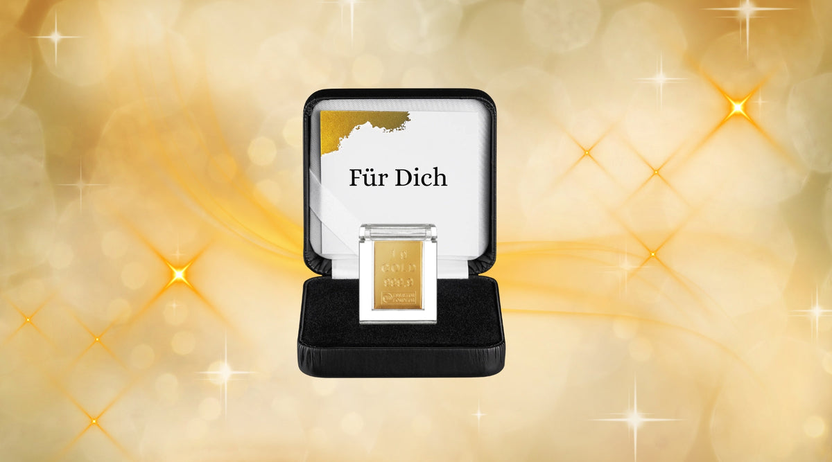 Goldbarren im hochwertigen Etui verschenken