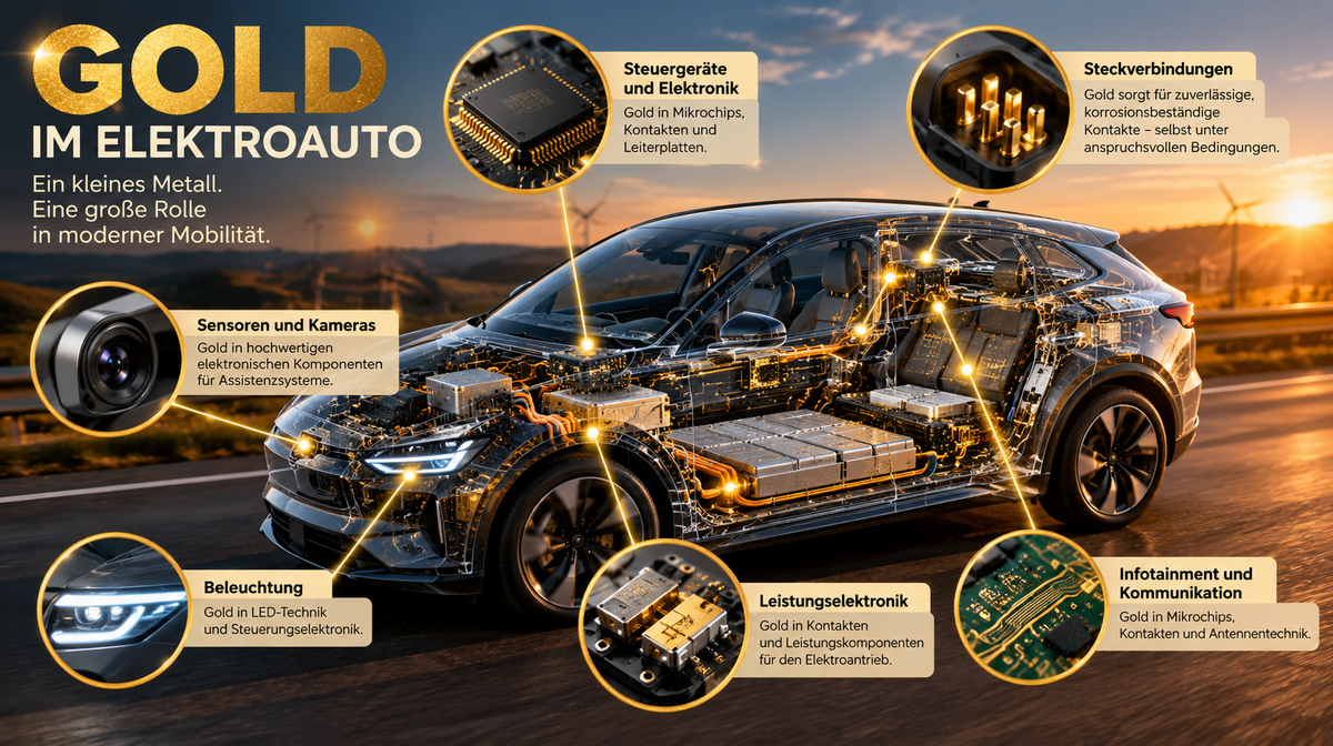 Gold im Elektroauto