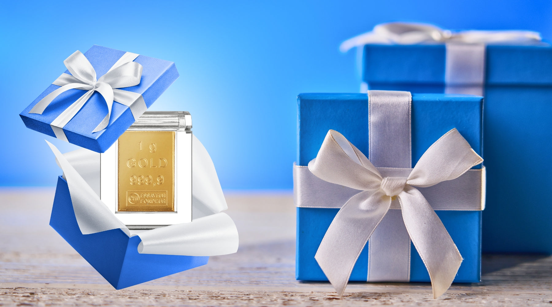 Goldbarren in wunderschöner Geschenkverpackung