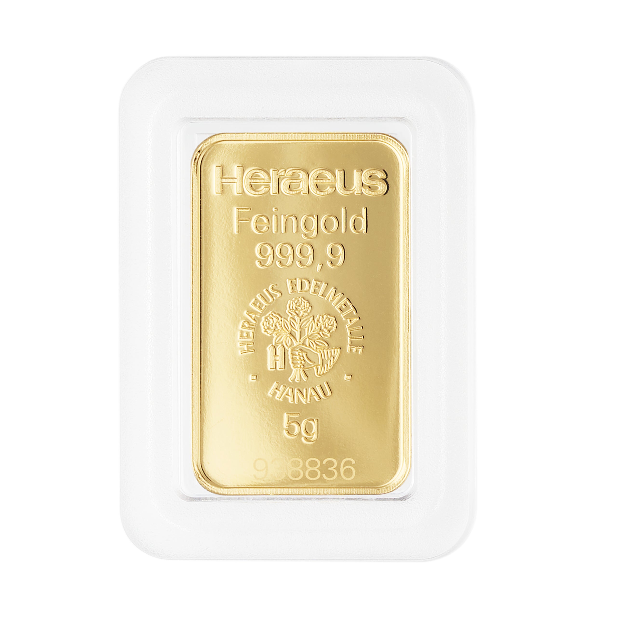 Heraeus Goldbarren 5 Gramm in Kapsel