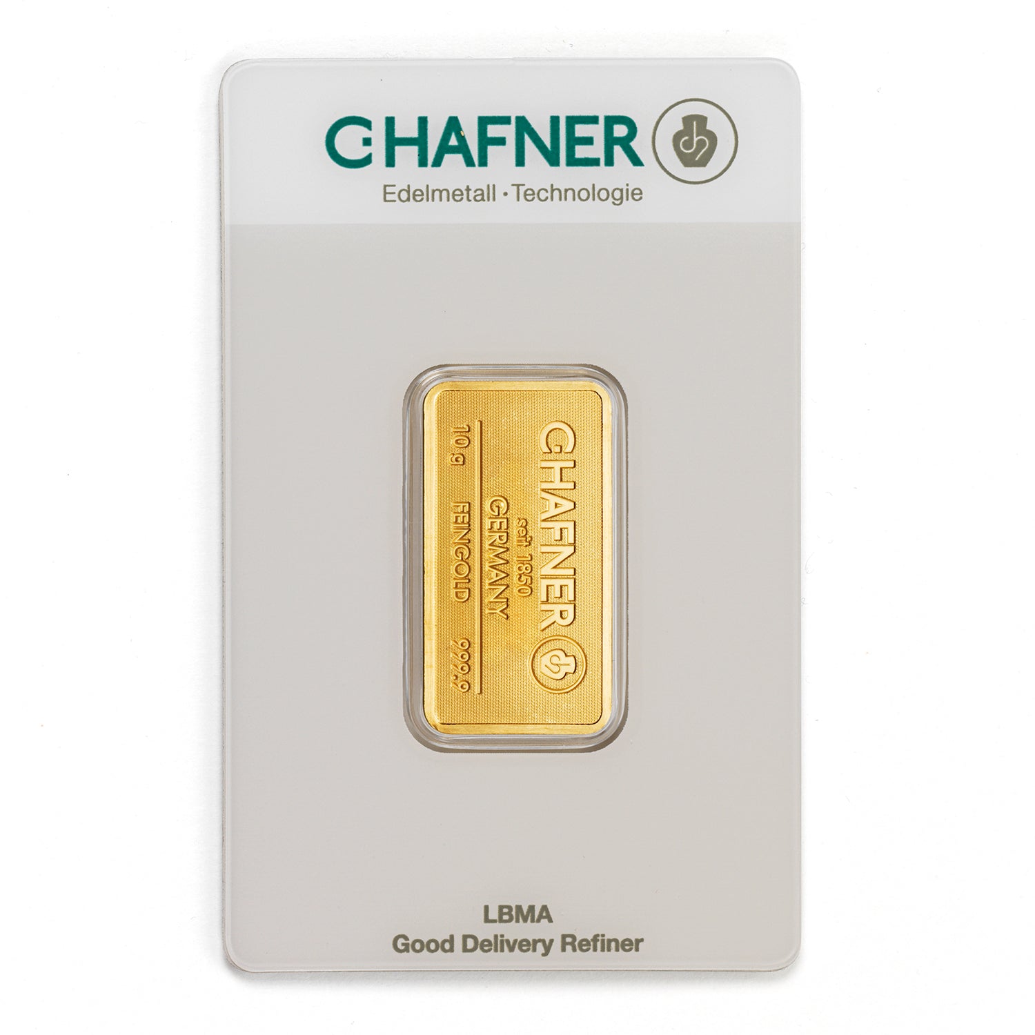 C.Hafner Goldbarren 10g in goldener Geschenkverpackung
