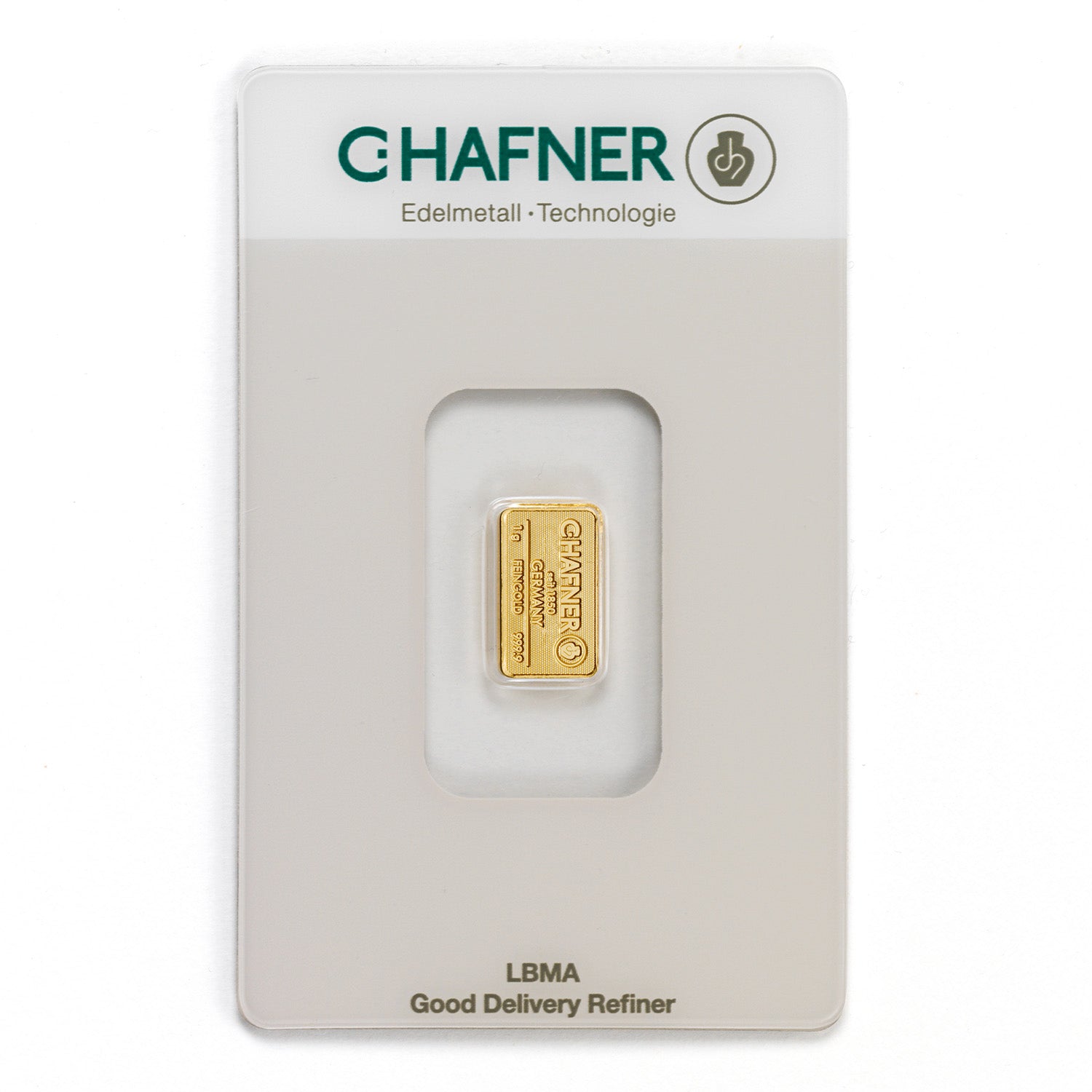 C.Hafner Goldbarren 1g in goldener Geschenkverpackung