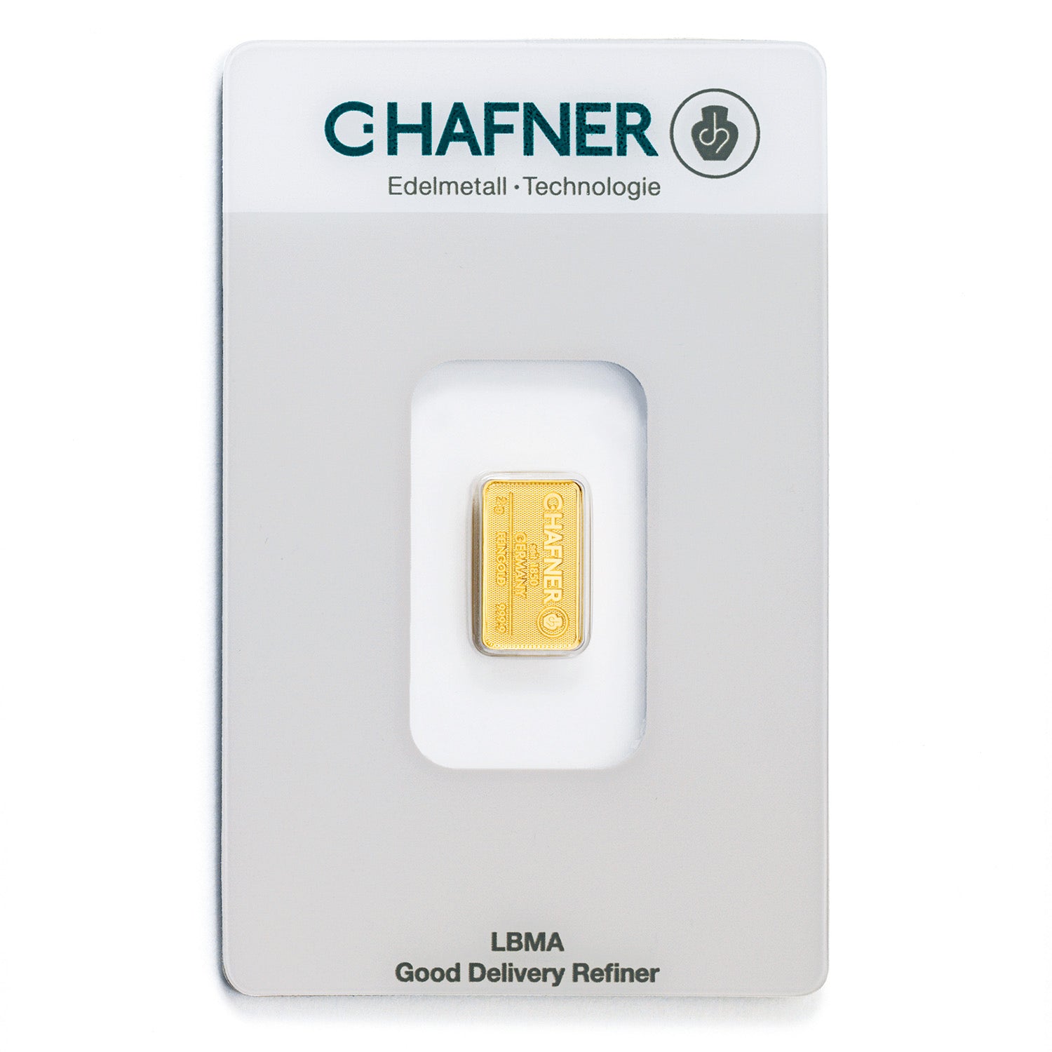 C.Hafner Goldbarren 2g in goldener Geschenkverpackung