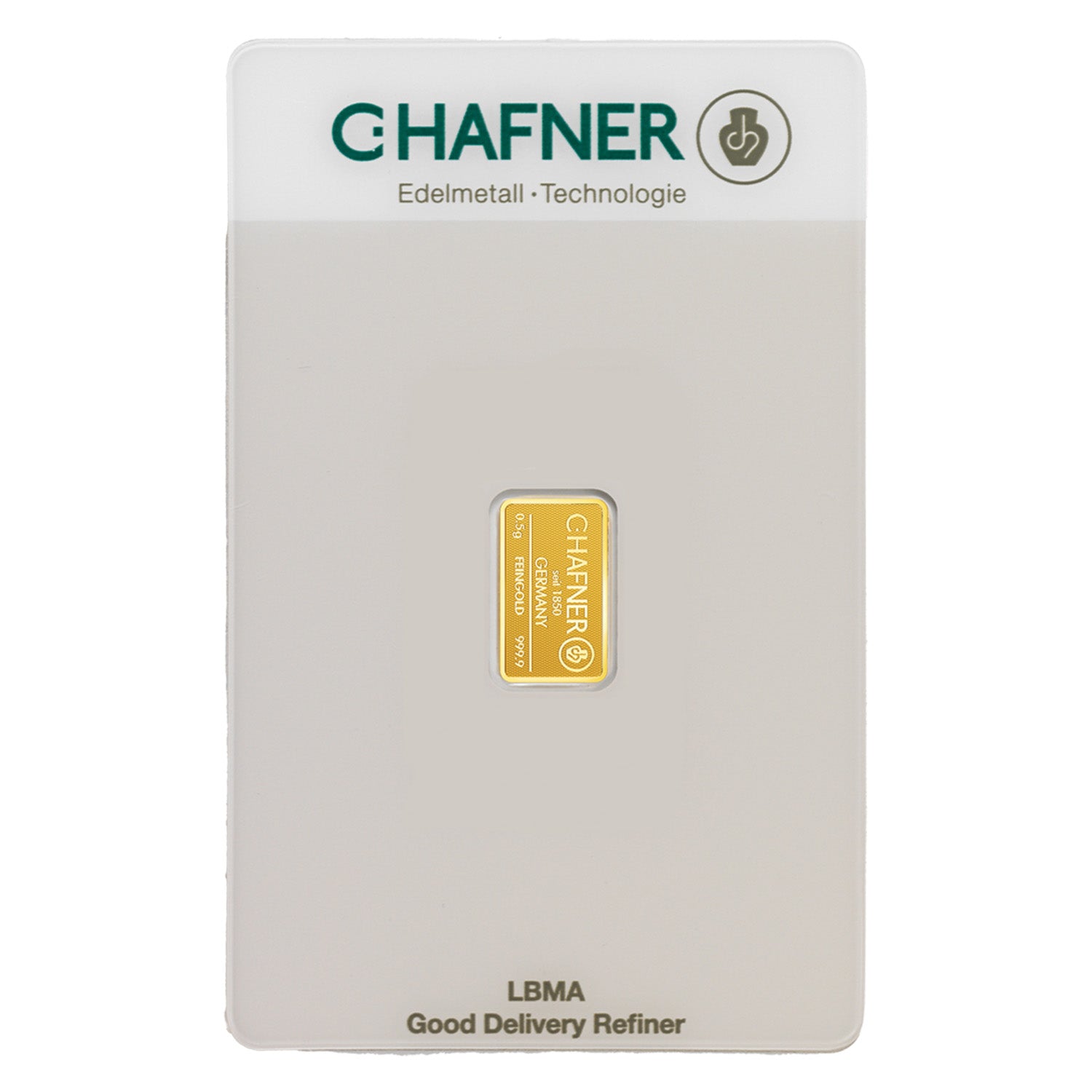 C.Hafner Goldbarren in goldener Geschenkverpackung inkl. Grußkarte