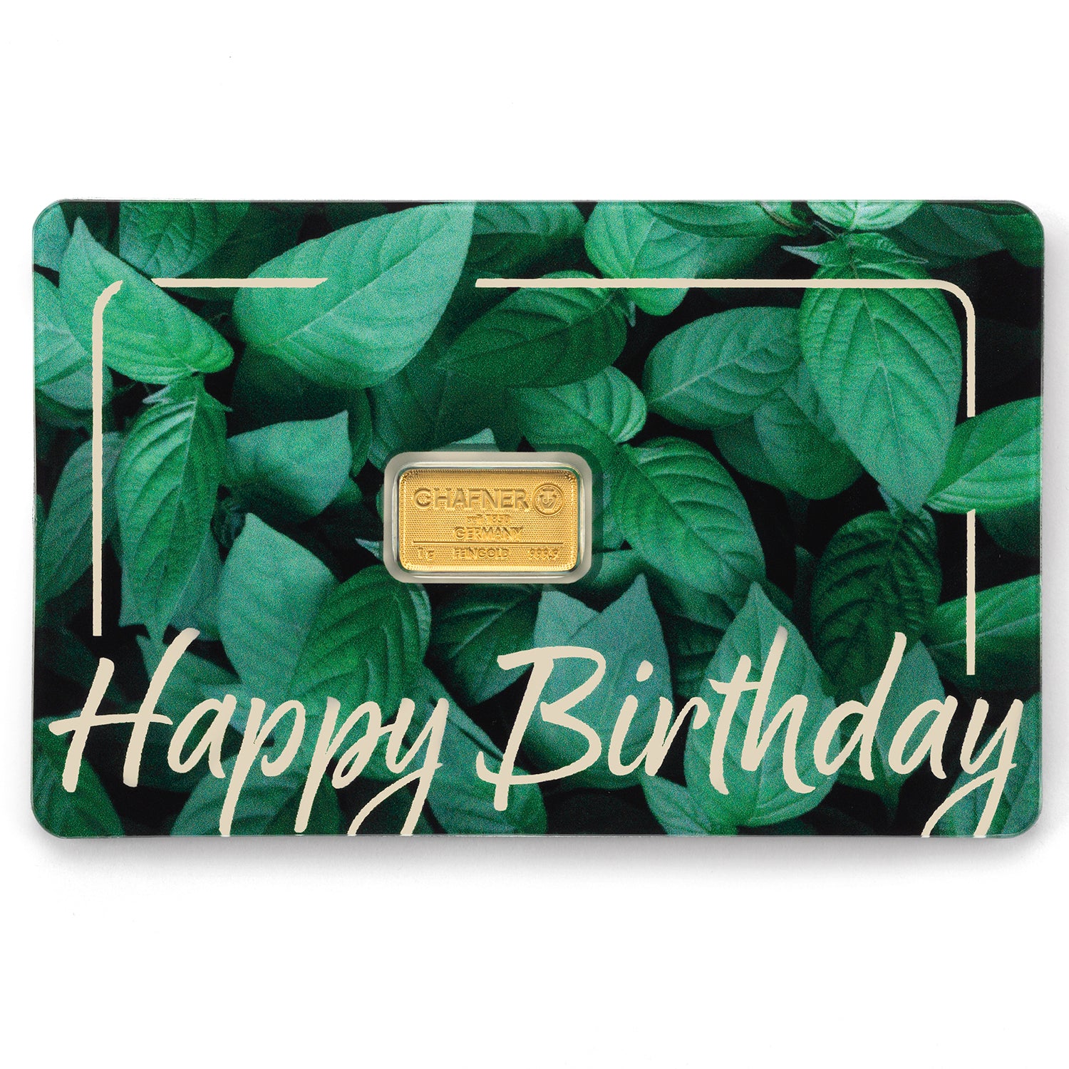 Goldbarren 1 Gramm C.Hafner Motivbarren Happy Birthday