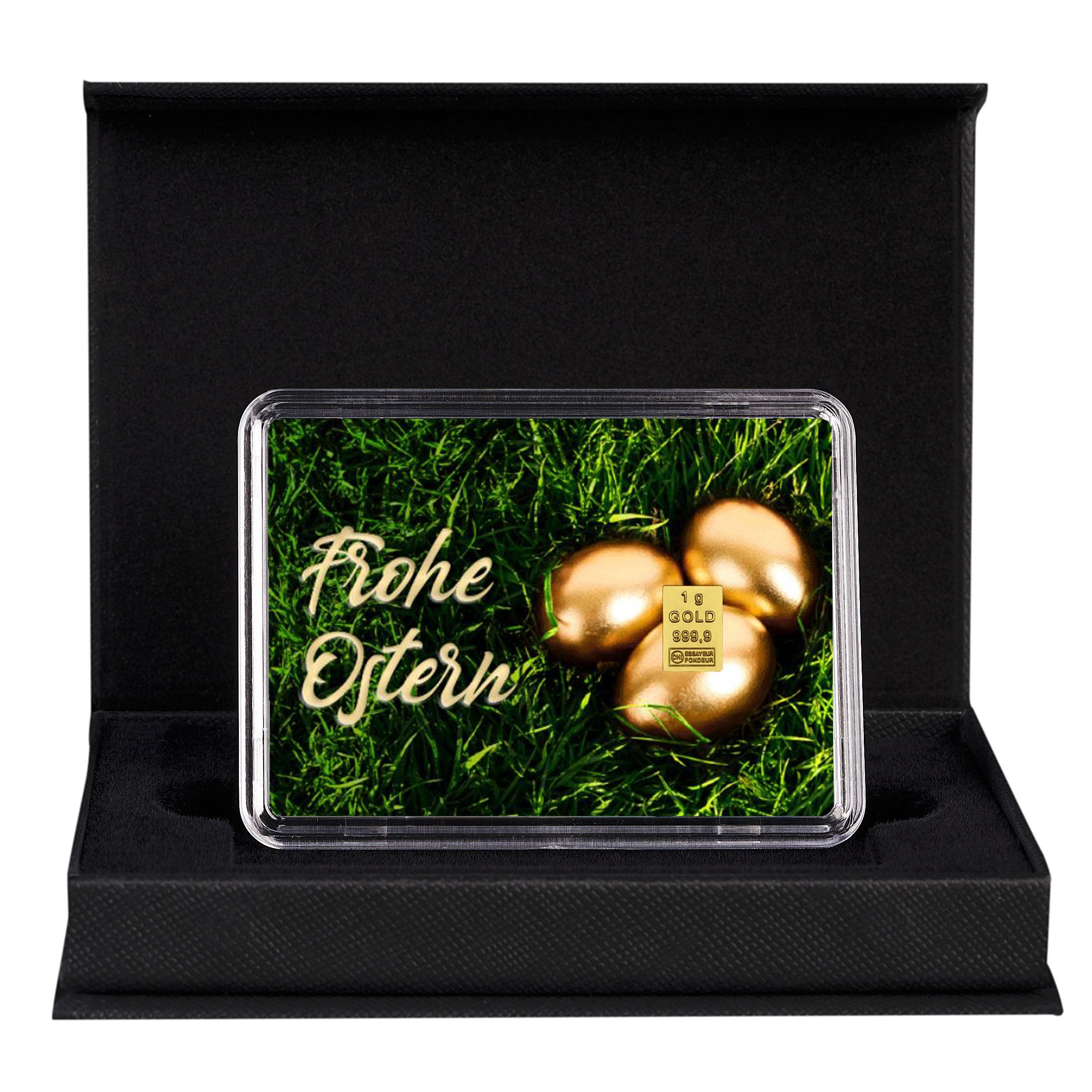 Goldbarren 1 Gramm Frohe Ostern Ostereier in edler Geschenkverpackung