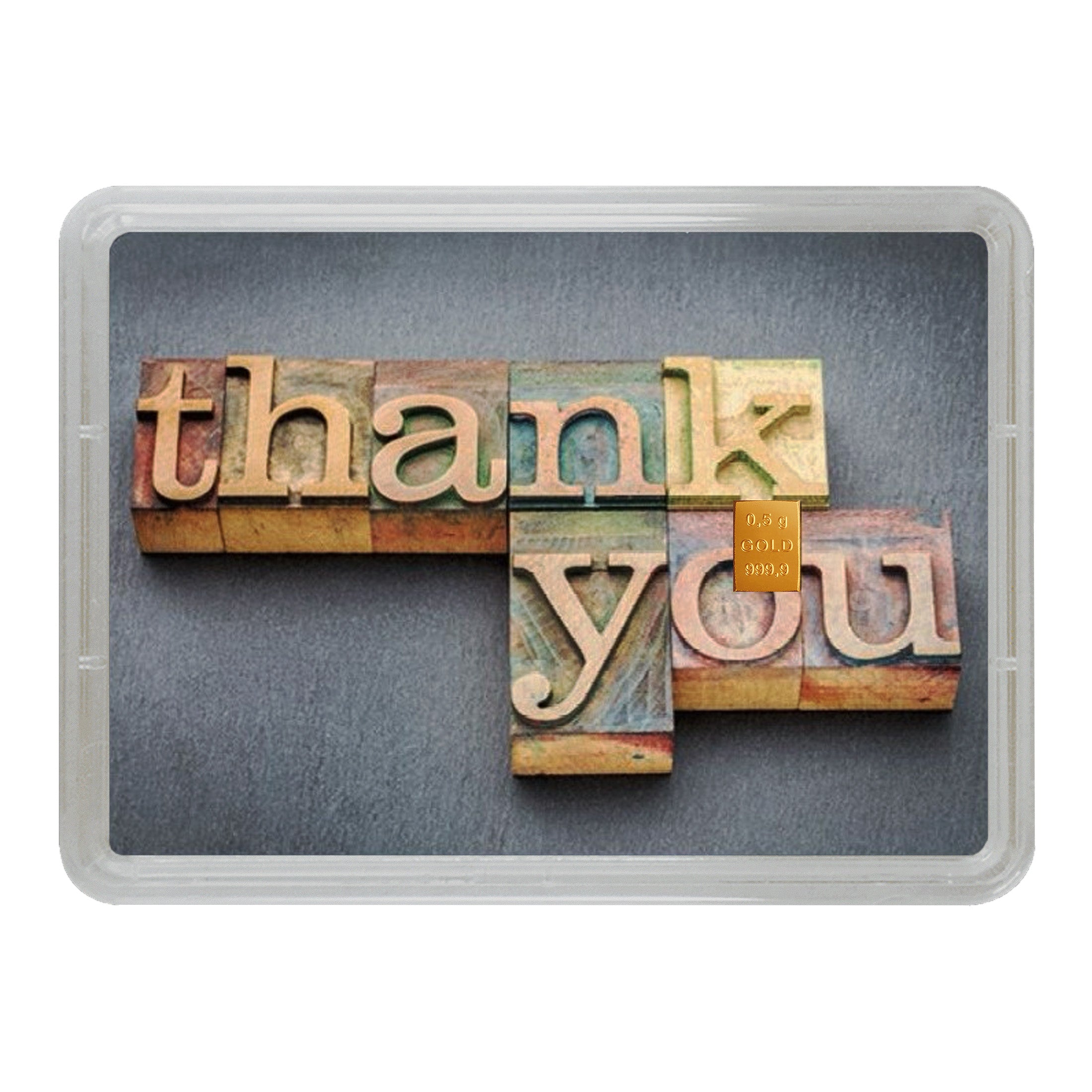 Goldbarren 0,5g Thank You