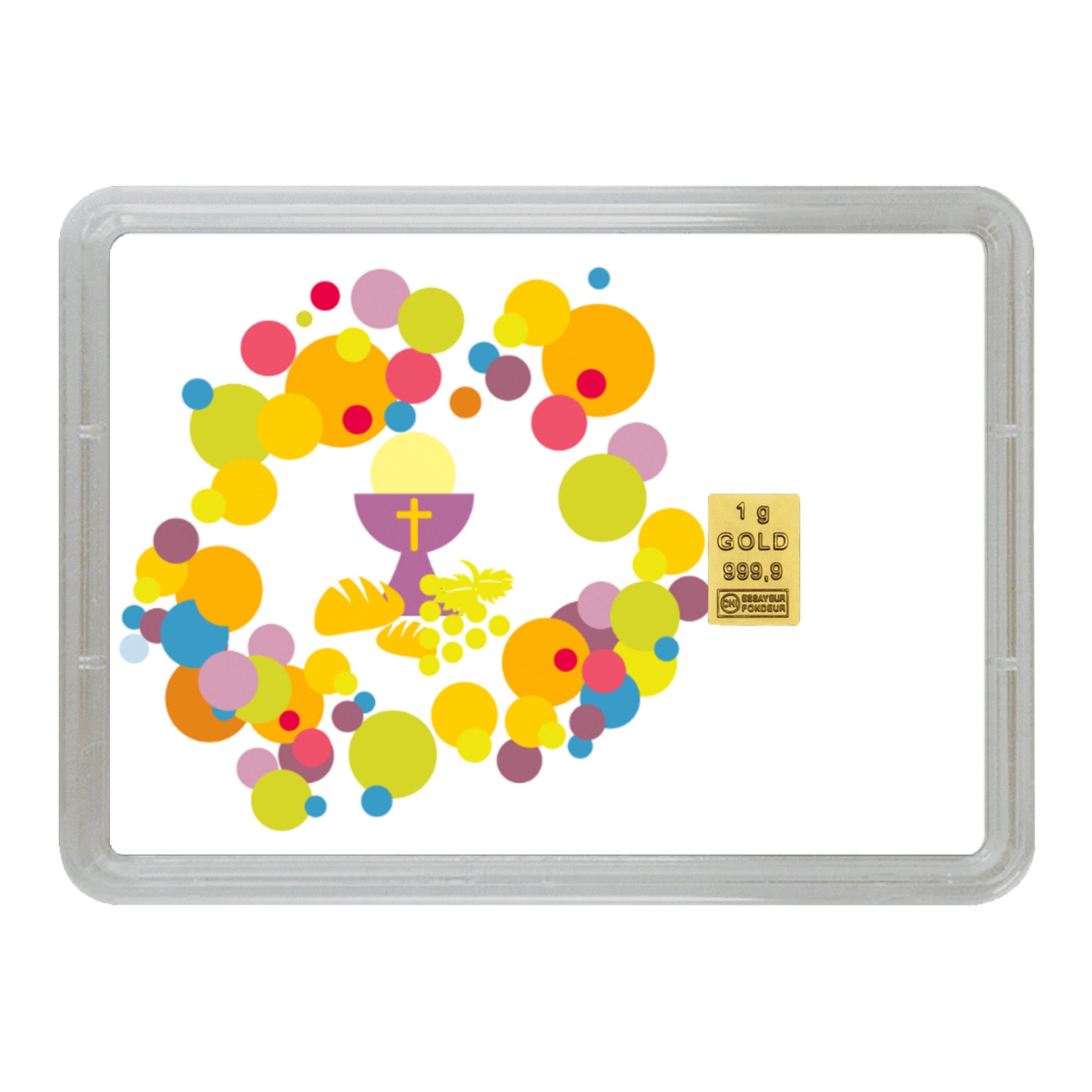 1g Gold in edler Motivbox zur Firmung