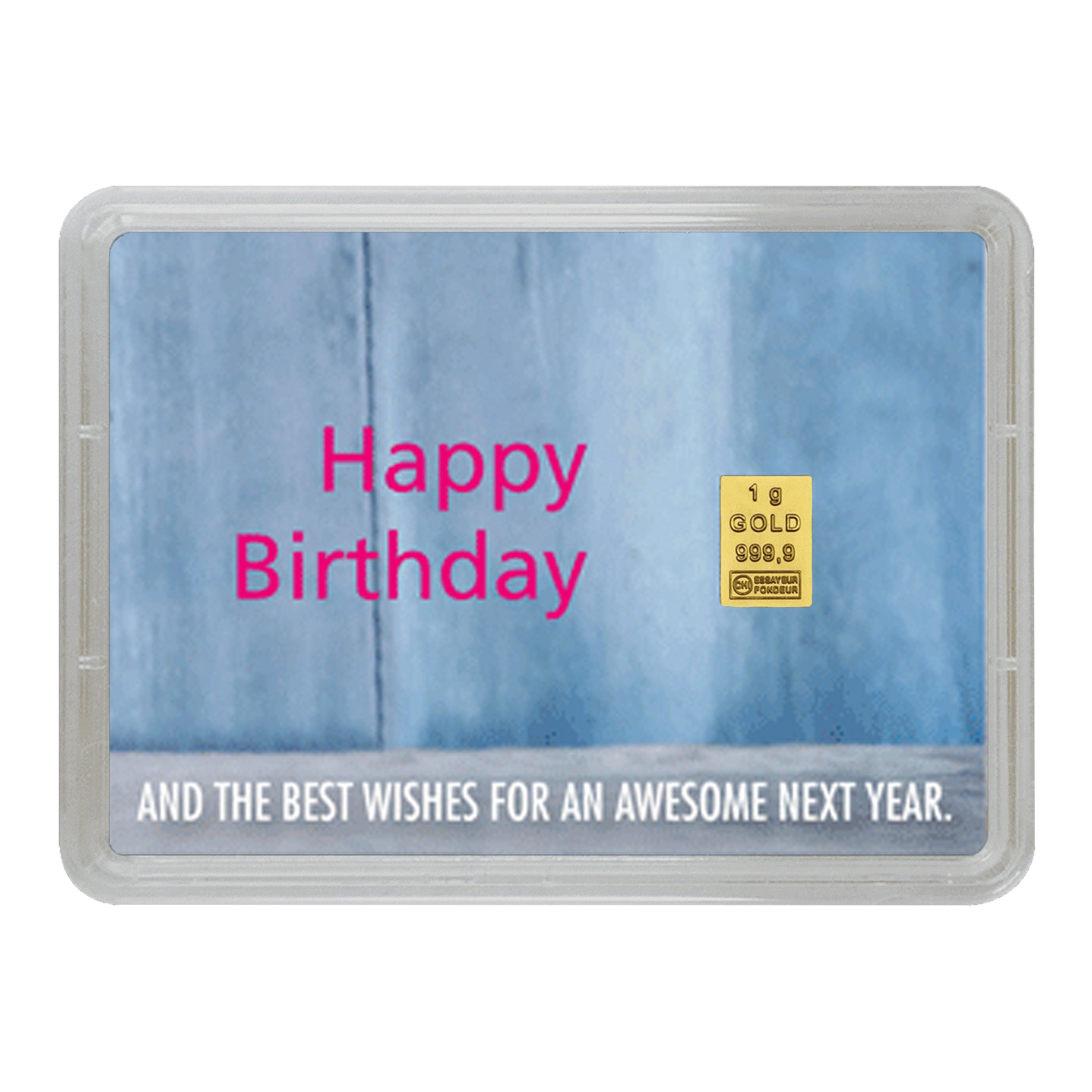Goldbarren zum Geburtstag verschenken - Happy Birthday