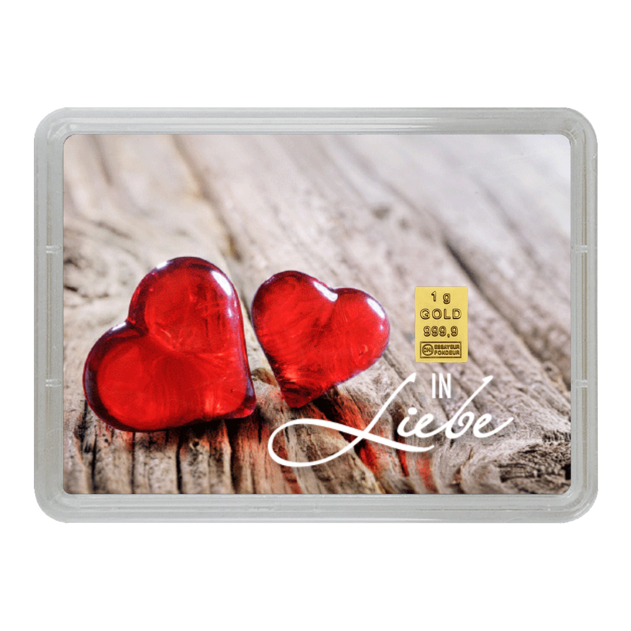 Goldbarren als Geschenk zur Liebe