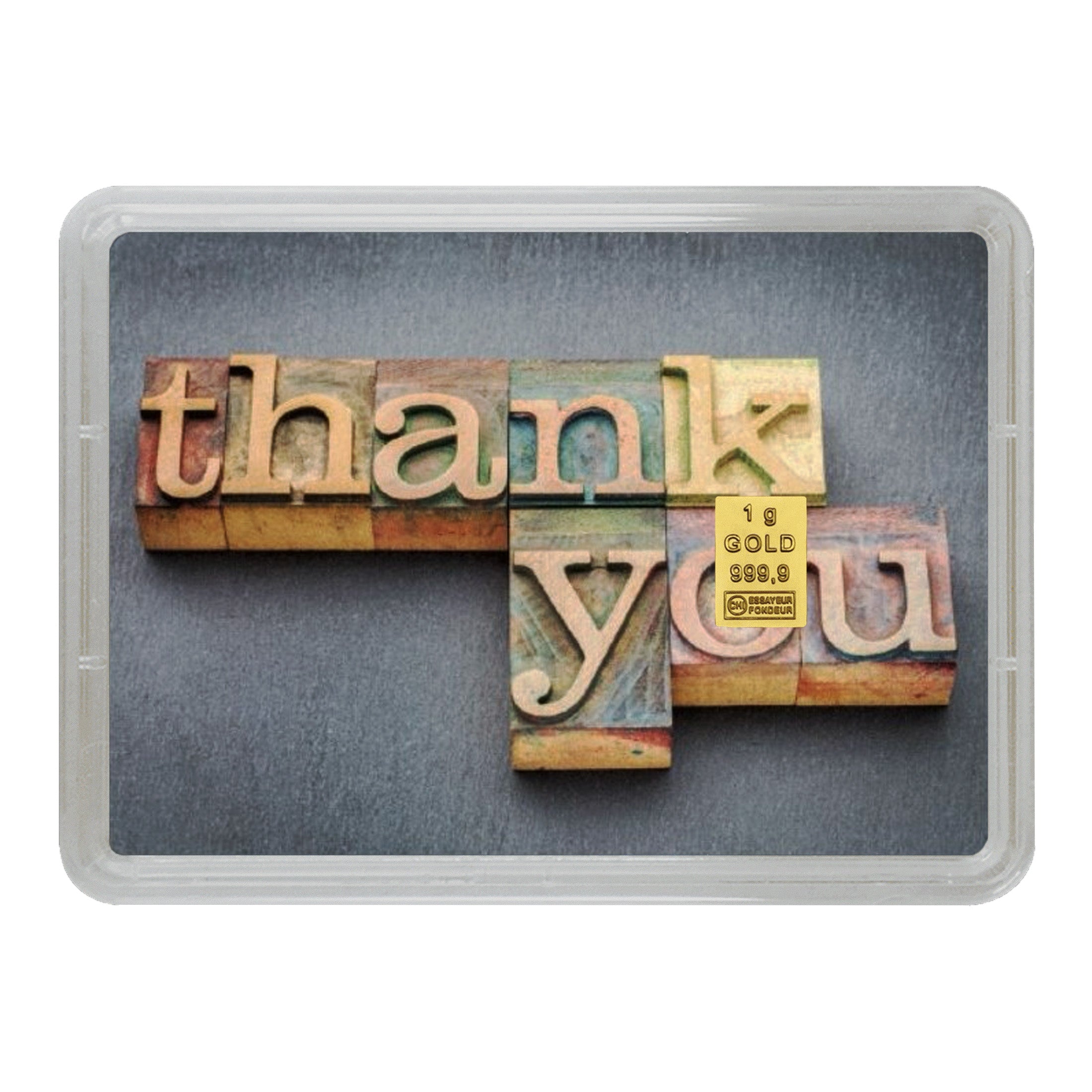 Goldbarren 1 Gramm Thank You Geschenk