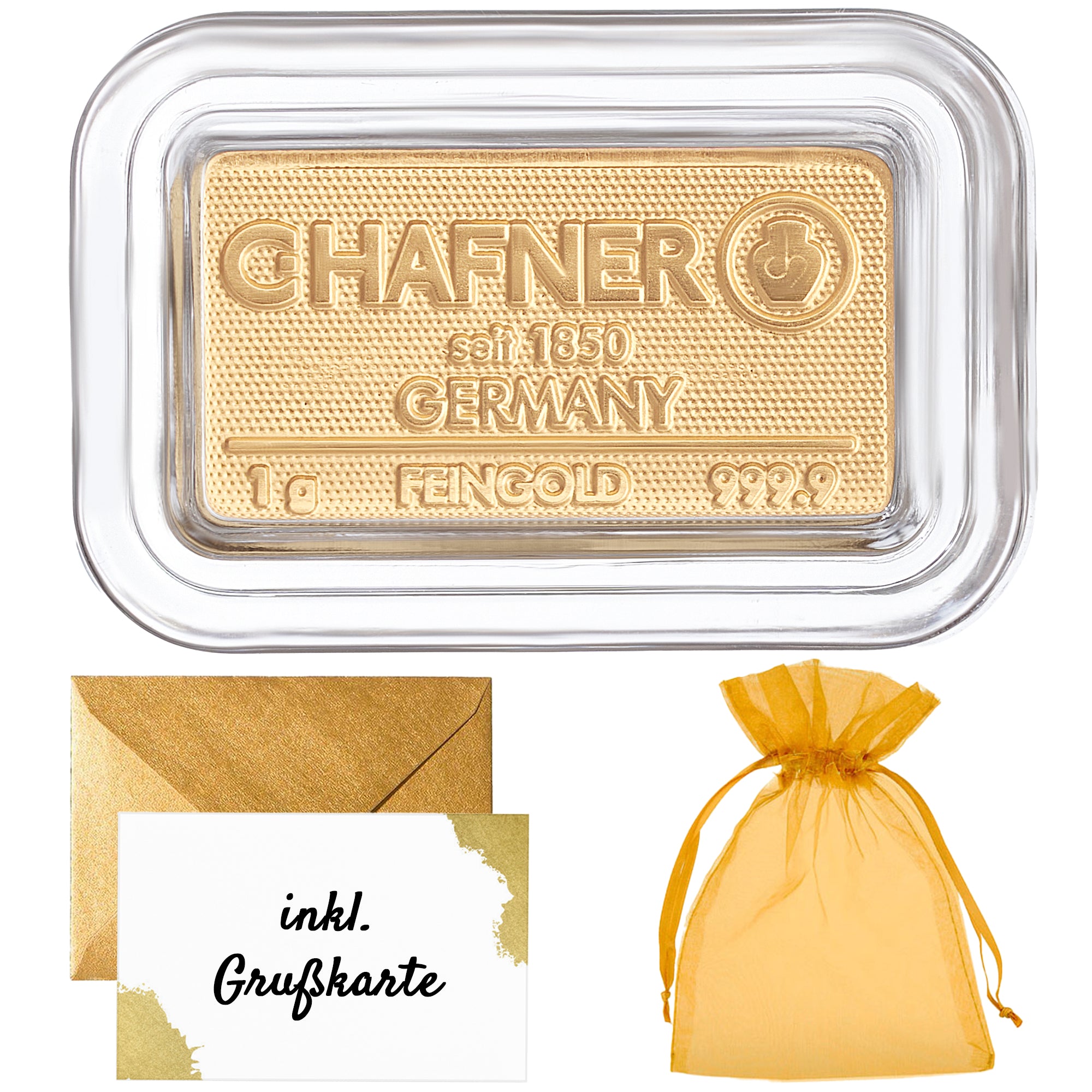 Goldbarren C.Hafner in hochwertiger Kapsel