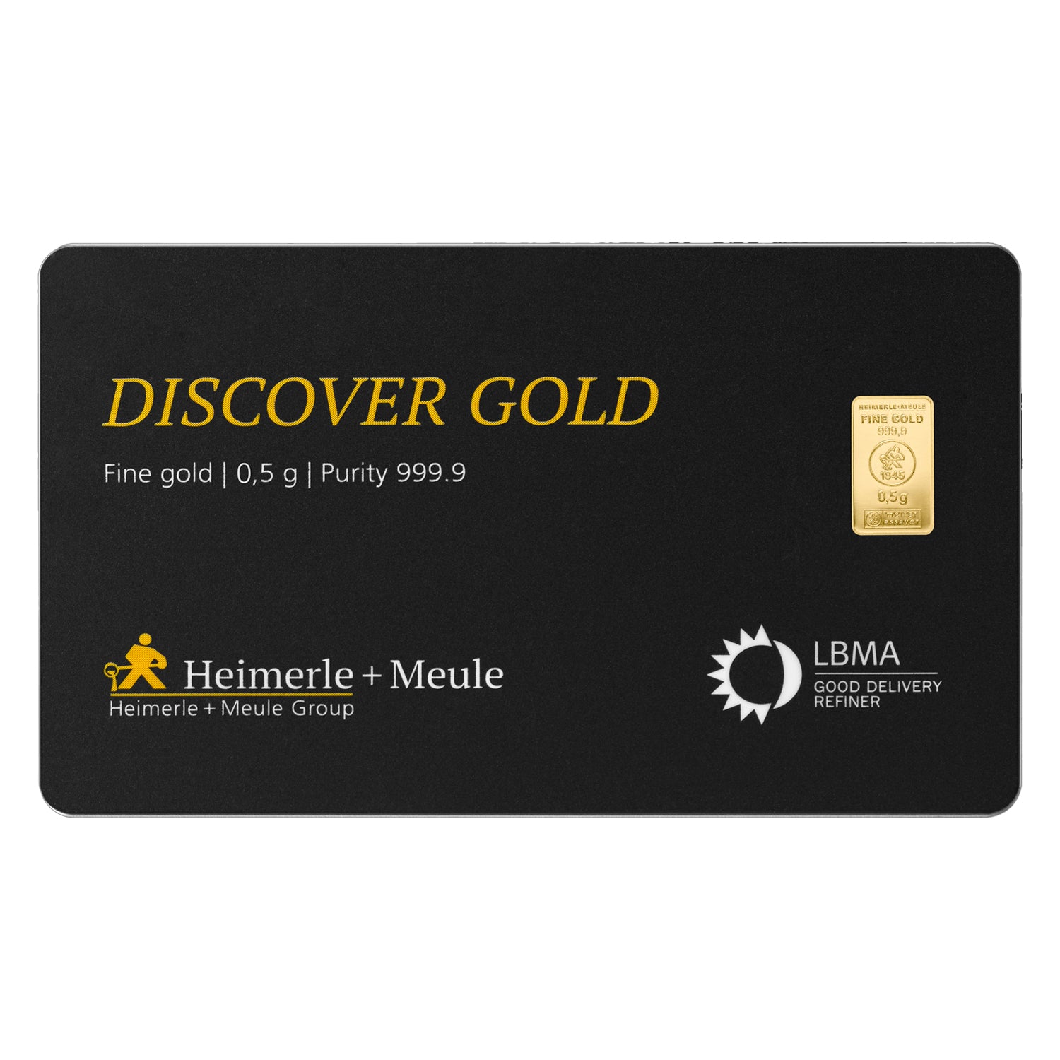 Goldbarren 0,5 Gramm Discover Gold Heimerle + Meule