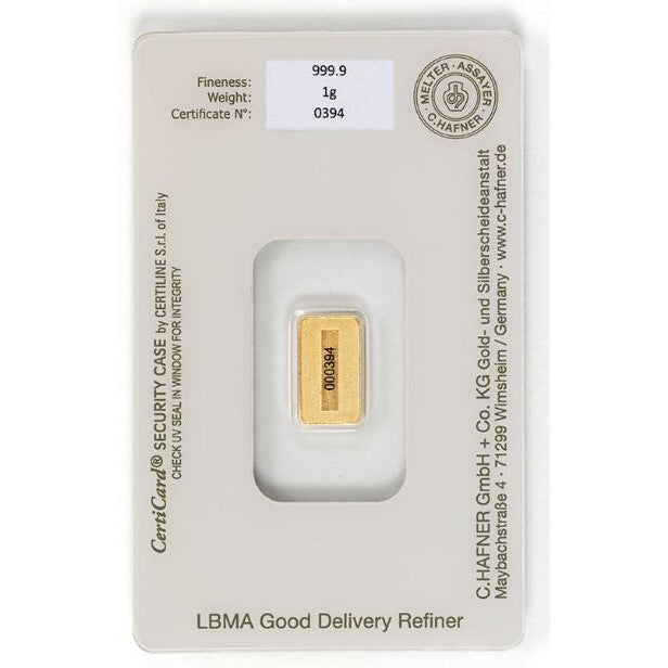 C.Hafner 1g Goldbarren