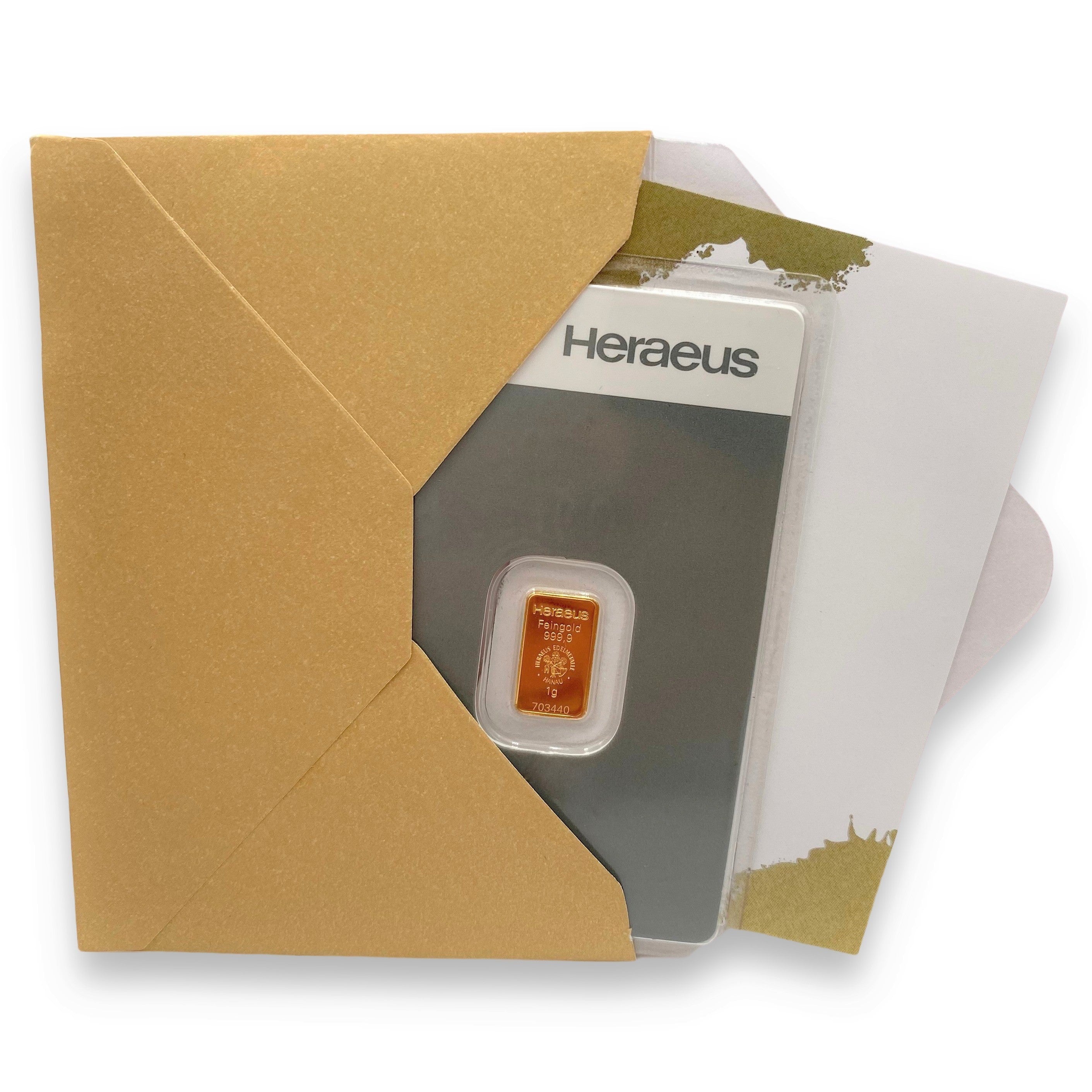 Heraeus 1g Goldbarren in Geschenkverpackung