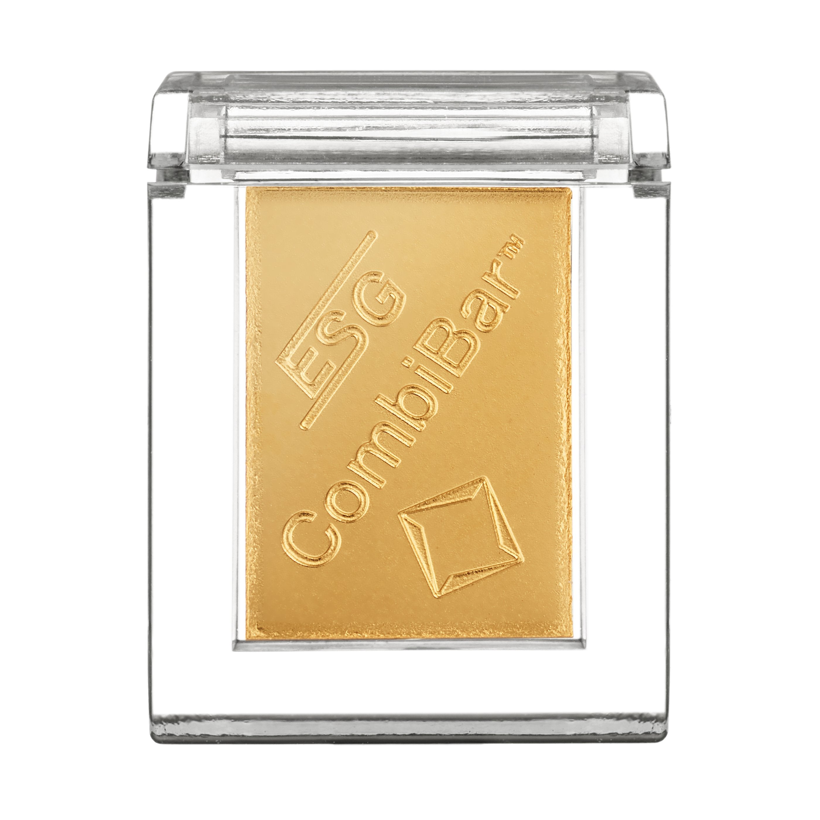 Goldbarren 1g in hochwertiger Kapsel inkl. Etui und Grußkarte nach Wahl (blau)