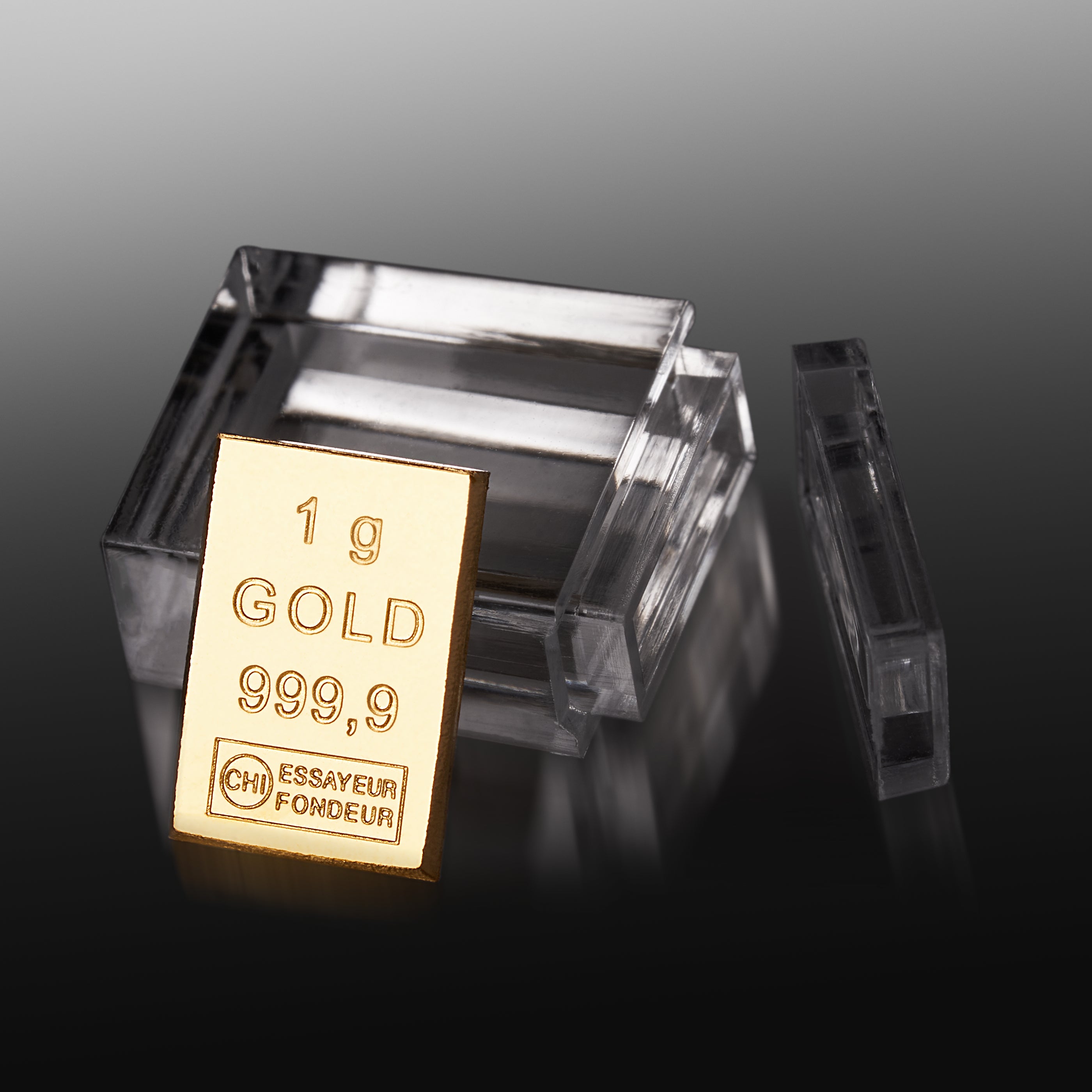 1g Goldbarren in hochwertiger Acrylglaskapsel