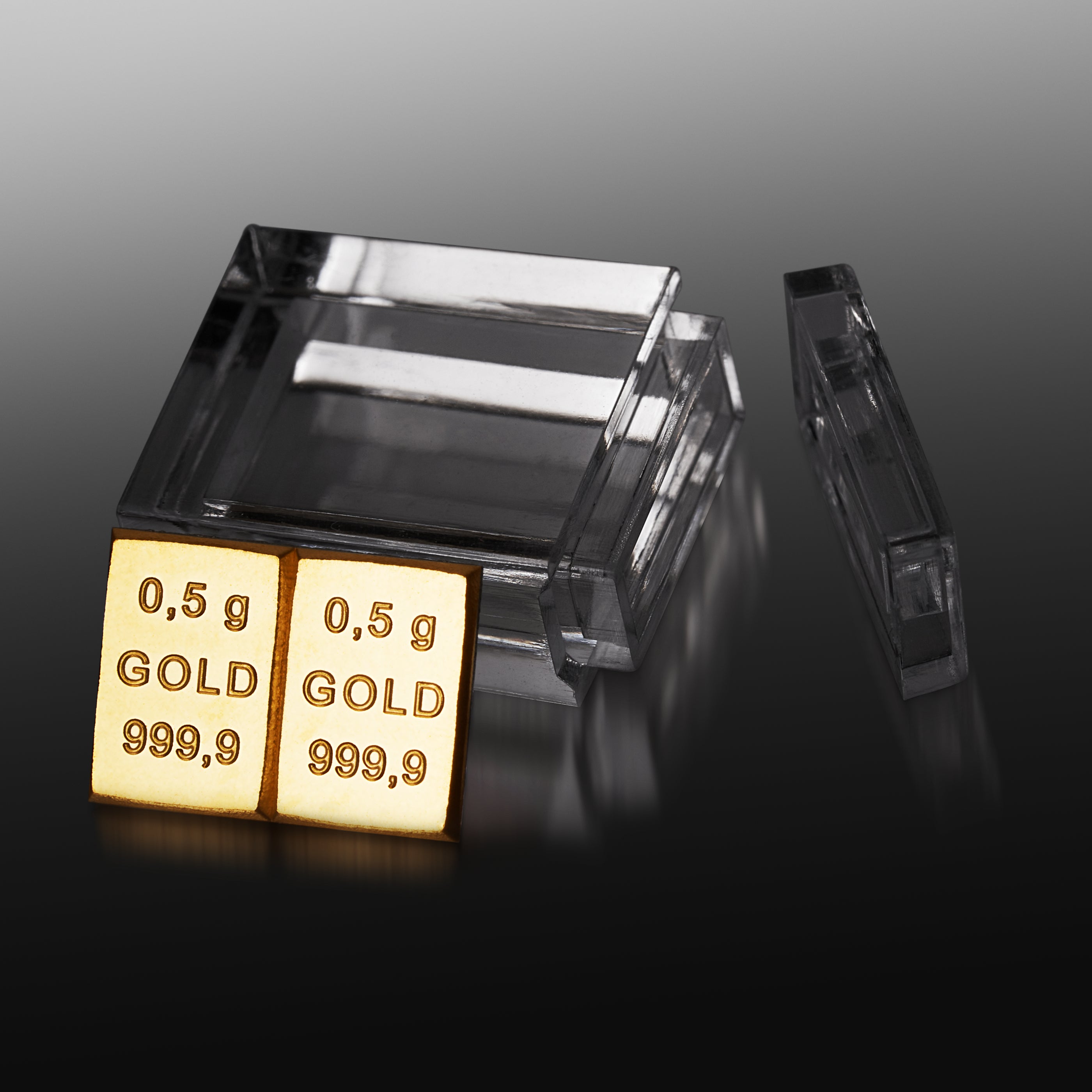Goldbarren in hochwertiger Acrylglaskapsel