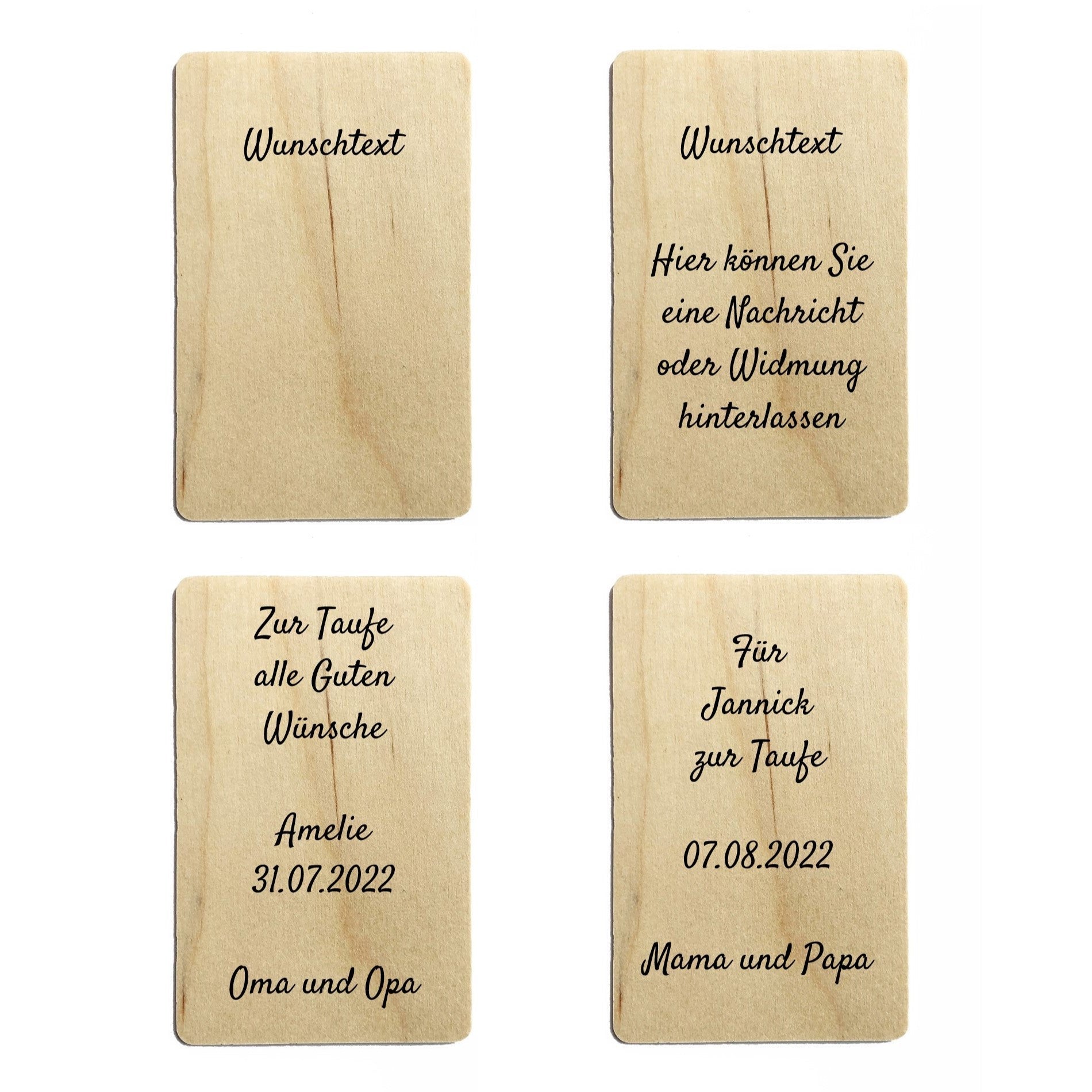 Goldbarren im edlen Echtholz-Etui / Grußkarte mit Wunschtext