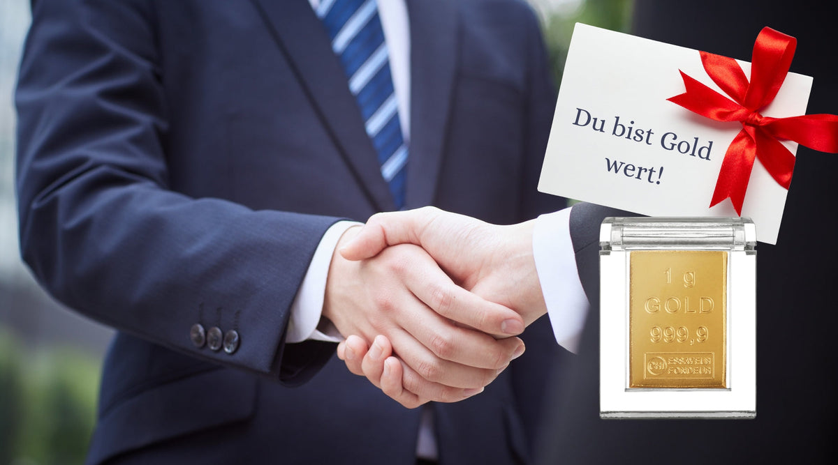 Mitarbeitergeschenke - Du bist Gold wert