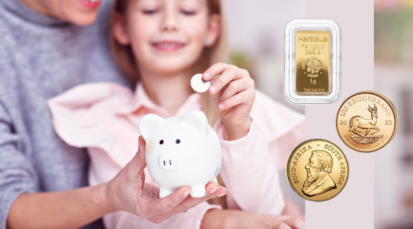 Goldspargeschenke: Mini-Goldbarren & kleine Goldmünzen als Auftakt zum Goldsparen