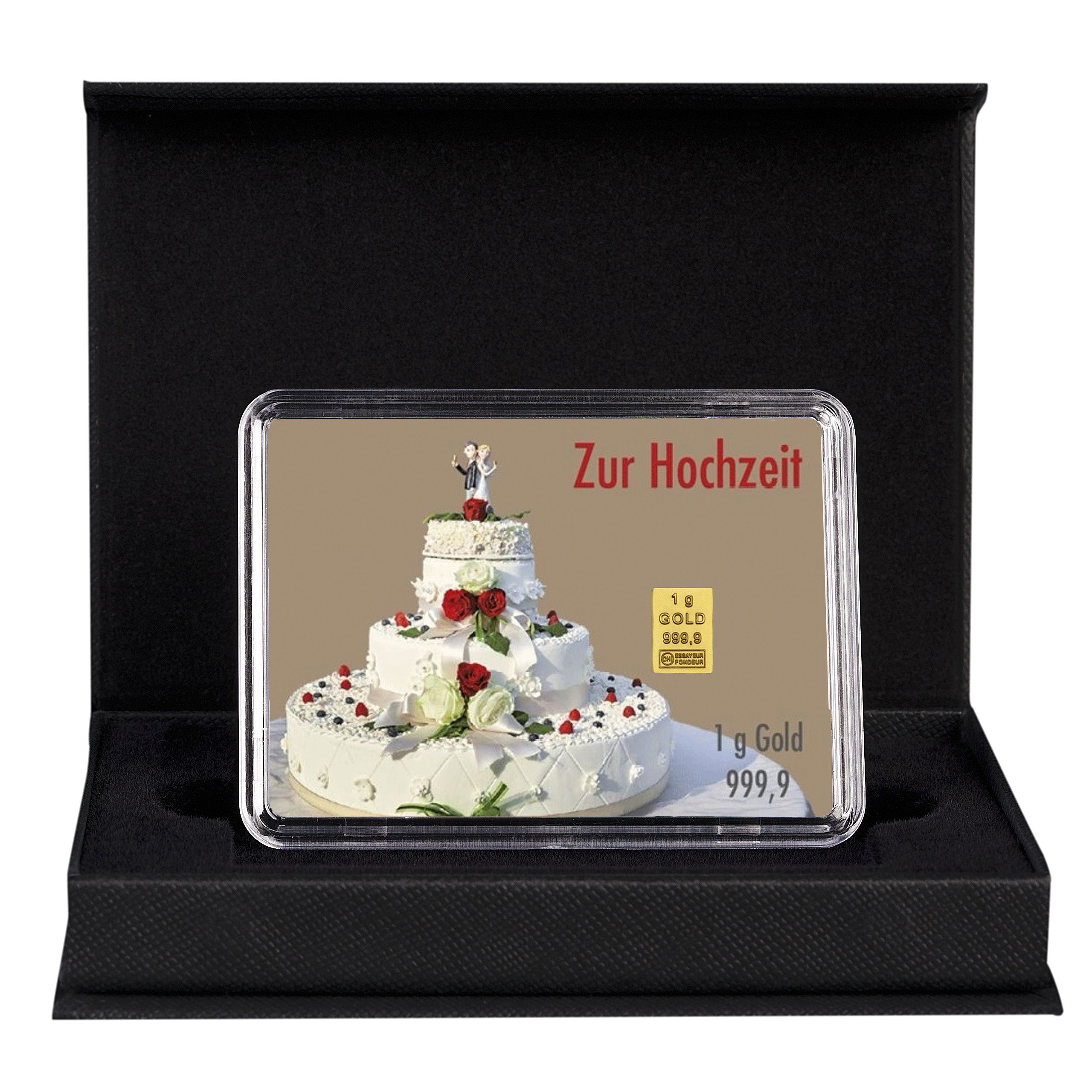 Goldgeschenk zur Hochzeit Hochzeitstorte