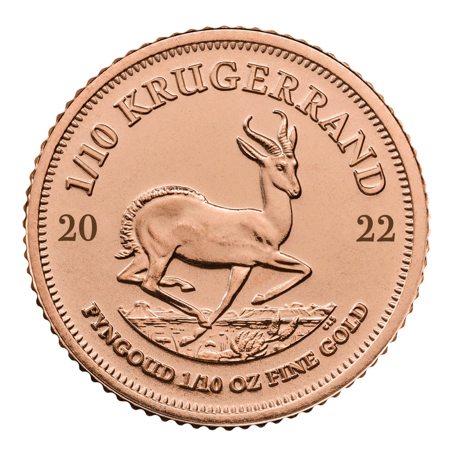 Krügerrand Goldmünze 1/10oz Prägejahr 2022