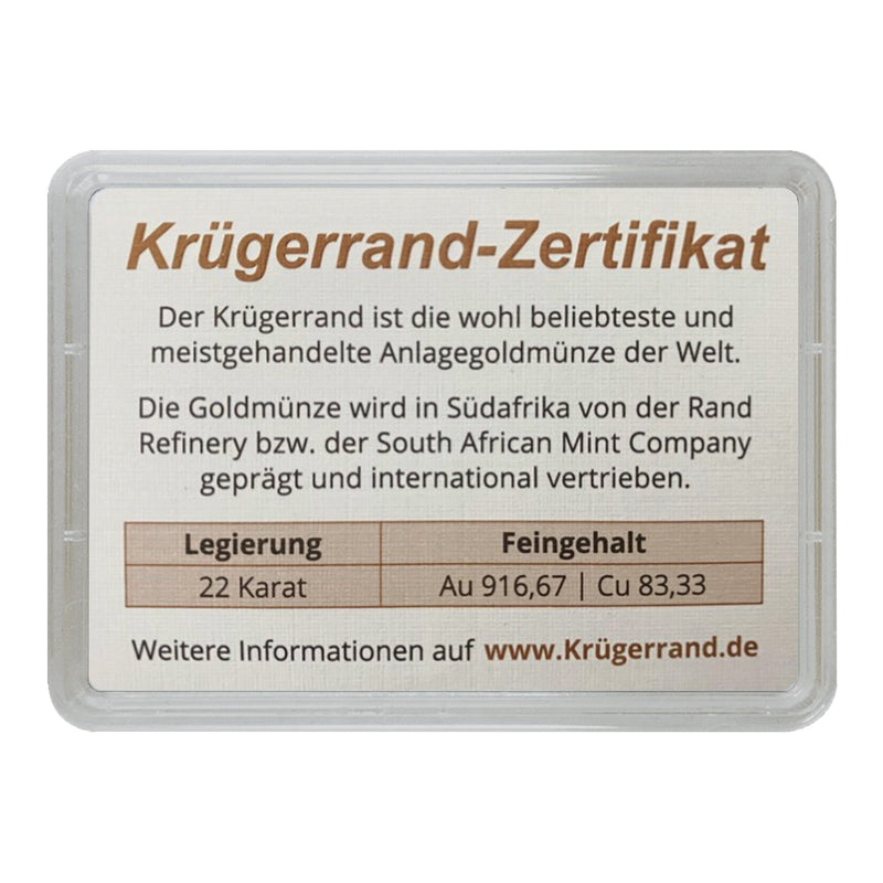 Goldmünze 1/10 Unze Krügerrand "Goldene Zukunft" in schwarzer Geschenkbox