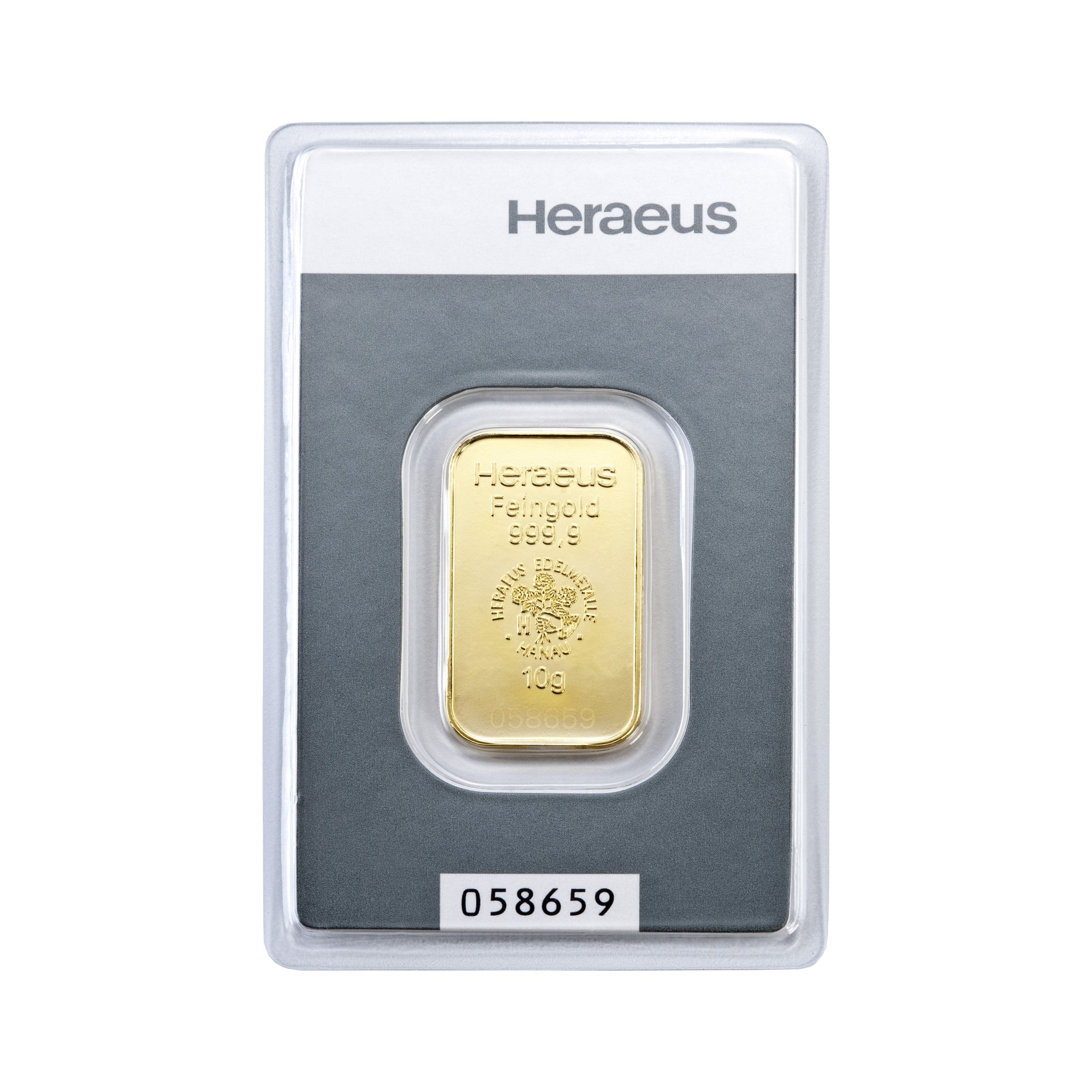 Heraeus 10g Goldbarren im edlen Etui und Grußkarte nach Wahl