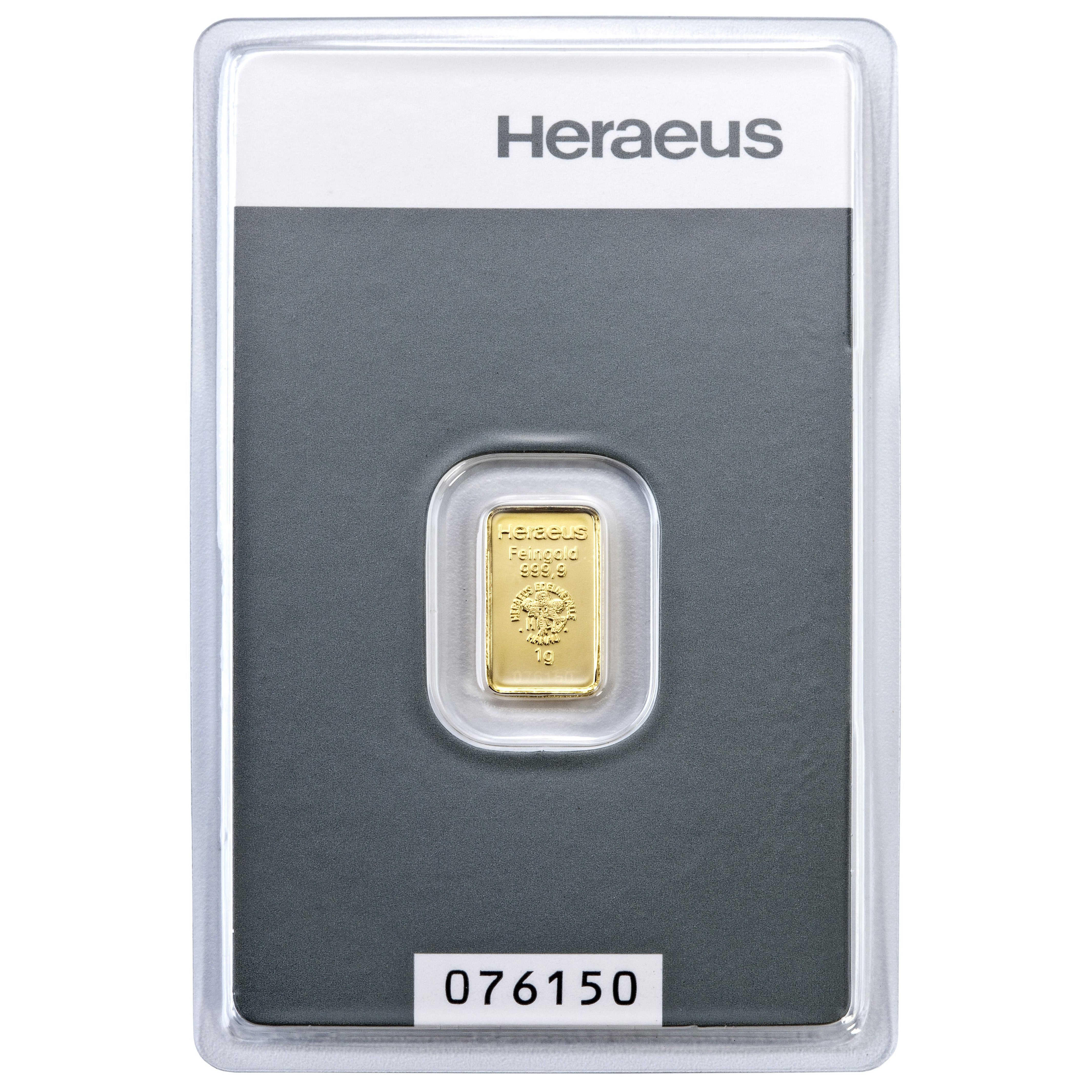 Heraeus 1g Kinebar Goldbarren