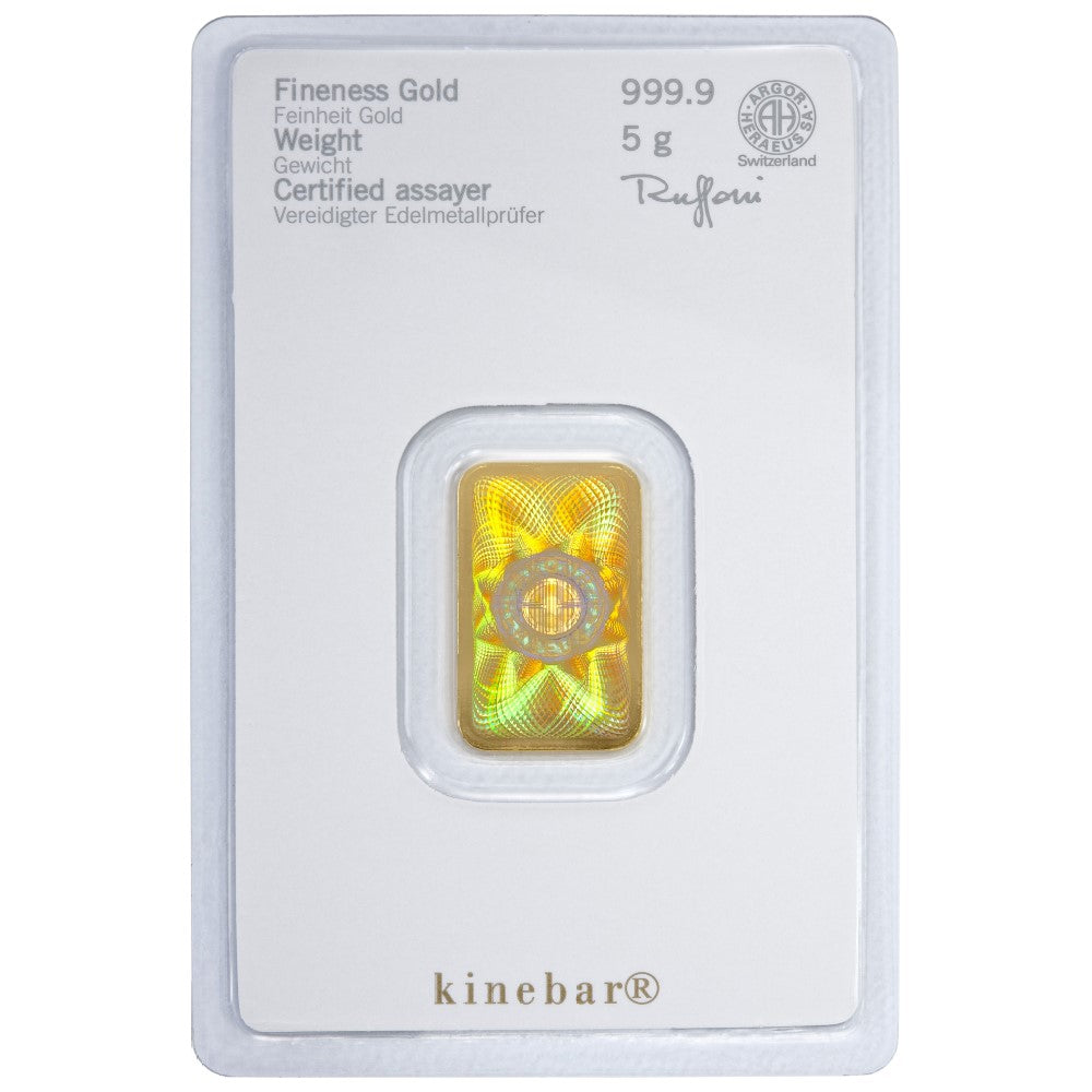 Heraeus 5g Kinebar Goldbarren