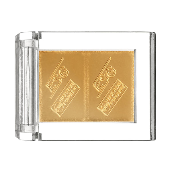 Goldbarren in hochwertiger Acrylglaskapsel