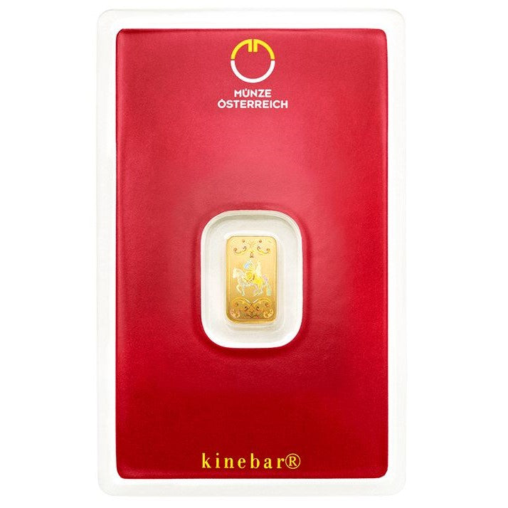 Münze Österreich 1g Kinebar Goldbarren